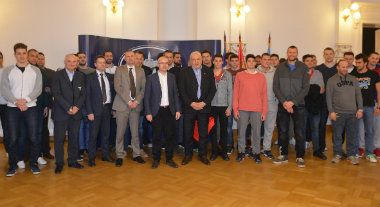 Vaterpolisti na prijemu u Gradskoj kući 1