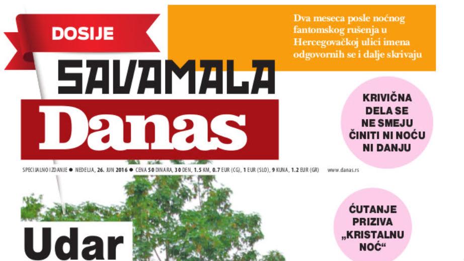 Od 26. juna na kioscima Danasov Dosije Savamala 1