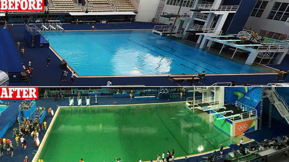 Pozelenela voda u bazenu u Riju 1