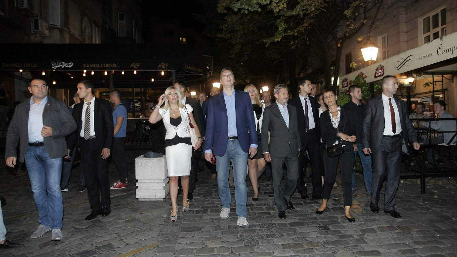 Vučić i Han prošetali Skadarlijom 2