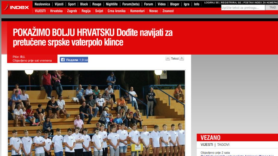 Indeks: Svi da navijamo za pretučene srpske vaterpoliste 1