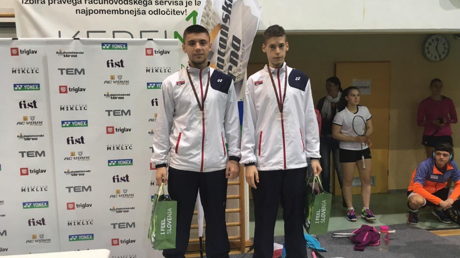 Medalja za srpski dubl u badmintonu 1