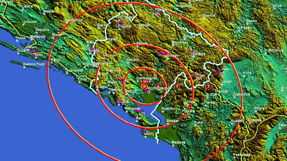 Zemljotres od 3.9 Rihtera prodrmao Crnu Goru 1
