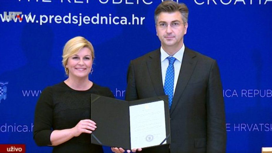 Plenković mandatar za sastav Vlade Hrvatske 1
