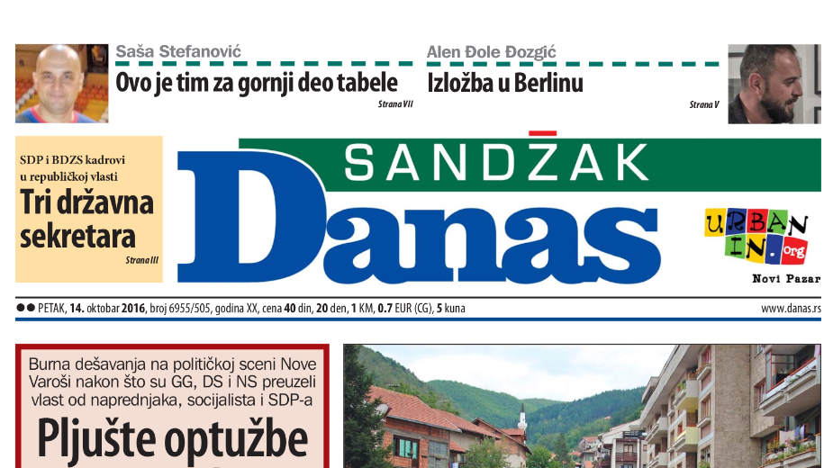 Sandžak Danas - 14. oktobar 2016. 1 Sandžak Danas - 14. oktobar 2016. 1