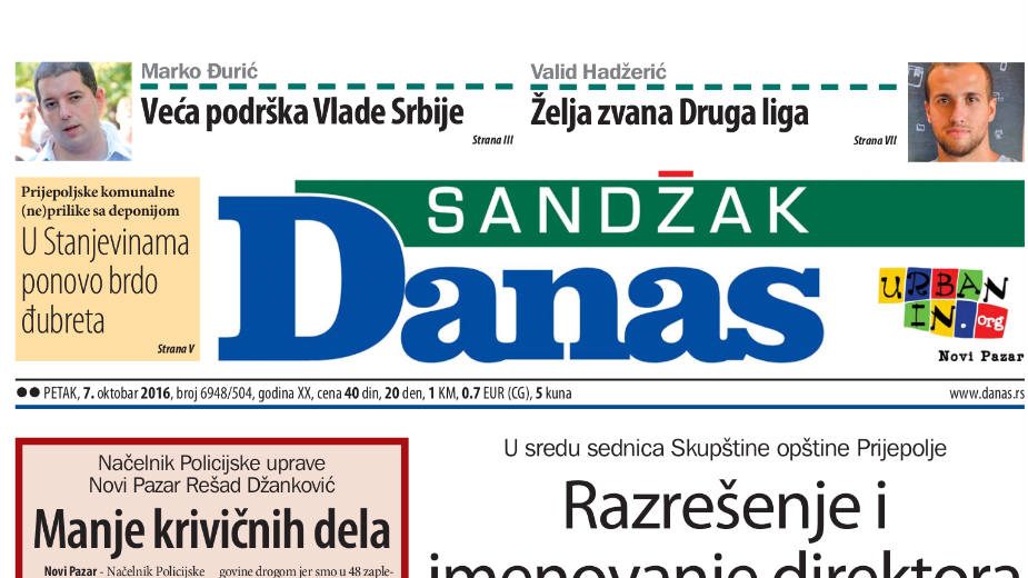 Sandžak Danas - 7. oktobar 1 Sandžak Danas - 7. oktobar 1