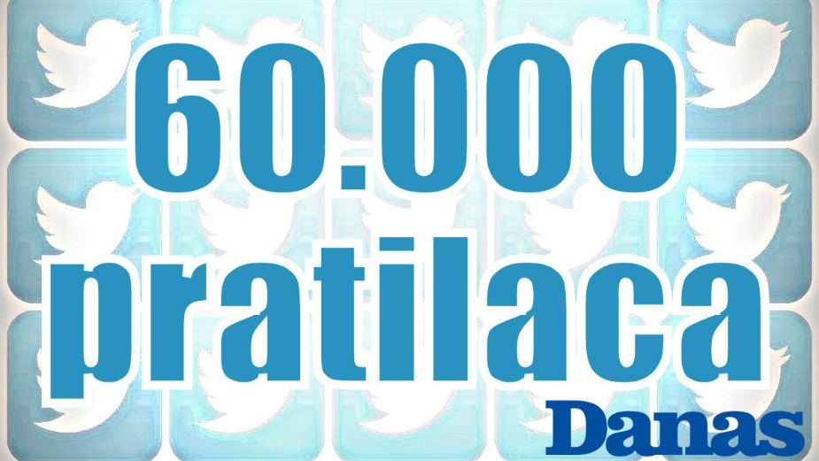 Tviter: 60.000 pratilaca Danasa 1