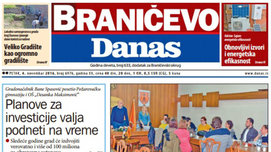 Braničevo - 4. novembar 2016. 1 Braničevo - 4. novembar 2016. 1