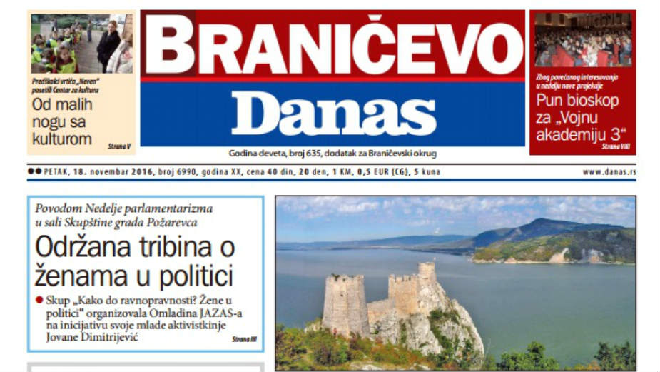 Braničevo - 18. novembar 2016. 1 Braničevo - 18. novembar 2016. 1