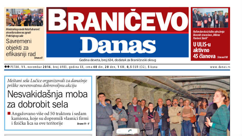 Braničevo Danas - 11. novembar 1 Braničevo Danas - 11. novembar 1
