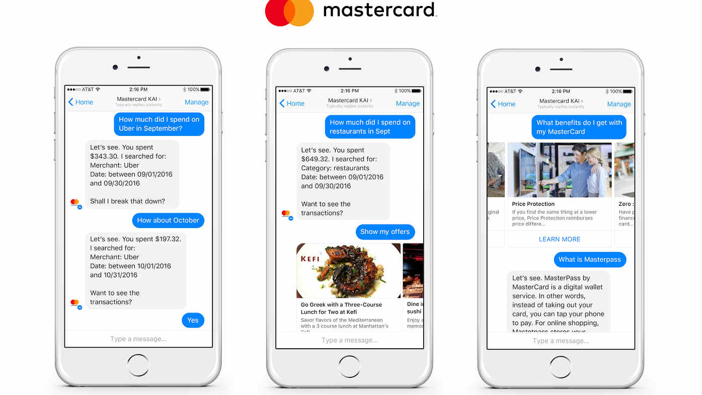 Mastercard Chatbot - kupovina porukama 1