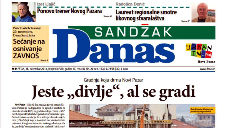 Sandžak - 18. novembar 2016. 1 Sandžak - 18. novembar 2016. 1