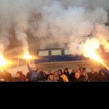 Masovna tuča navijača Partizana na naplatnoj rampi Nais 5