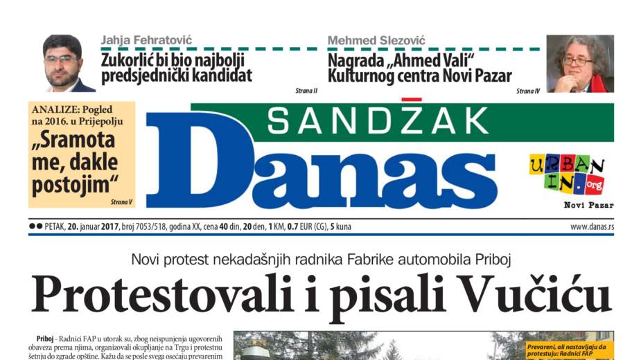 Sandžak Danas - 20. januar 1