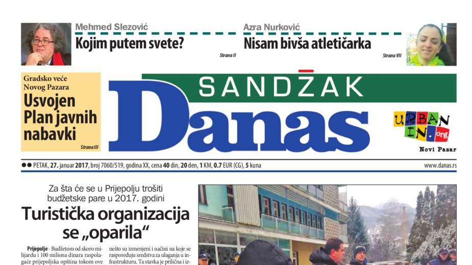 Sandžak Danas - 27. januar 2017. 1