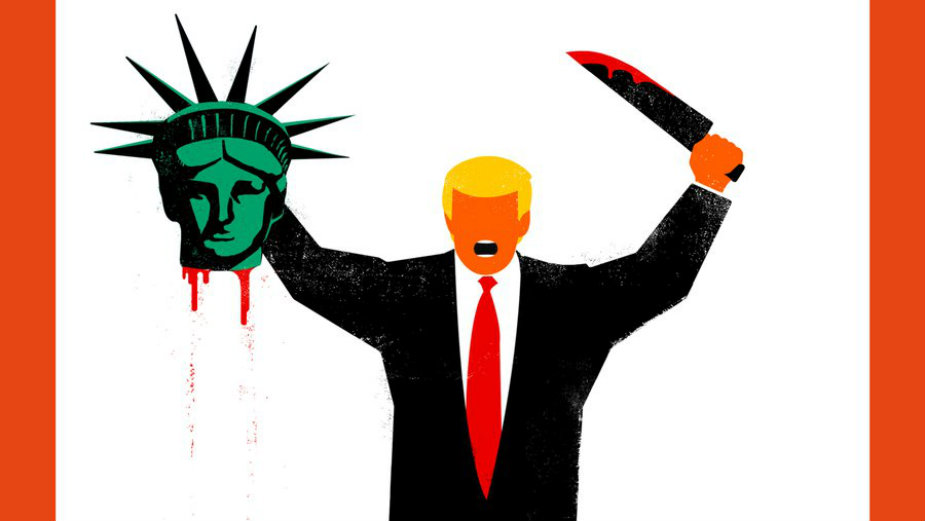 Naslovna Špigela: Tramp obezglavio Kip slobode 1