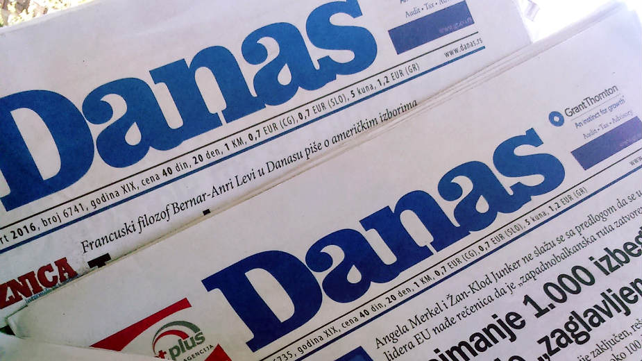 Ministarstvo žmuri na napade na Danas 1