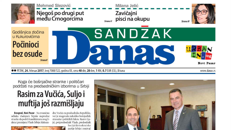 Sandžak Danas - 24. februar 2017. 1