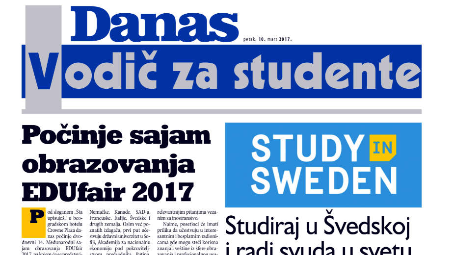 Danas - Vodič za studente 1 Danas - Vodič za studente 1