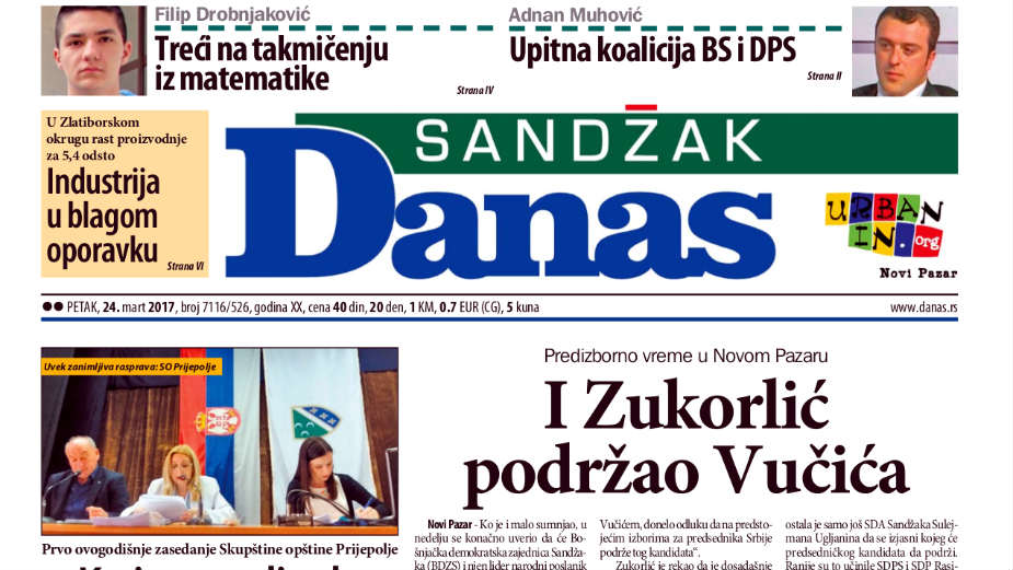 Sandžak Danas - 24. mart 201 1 Sandžak Danas - 24. mart 201 1