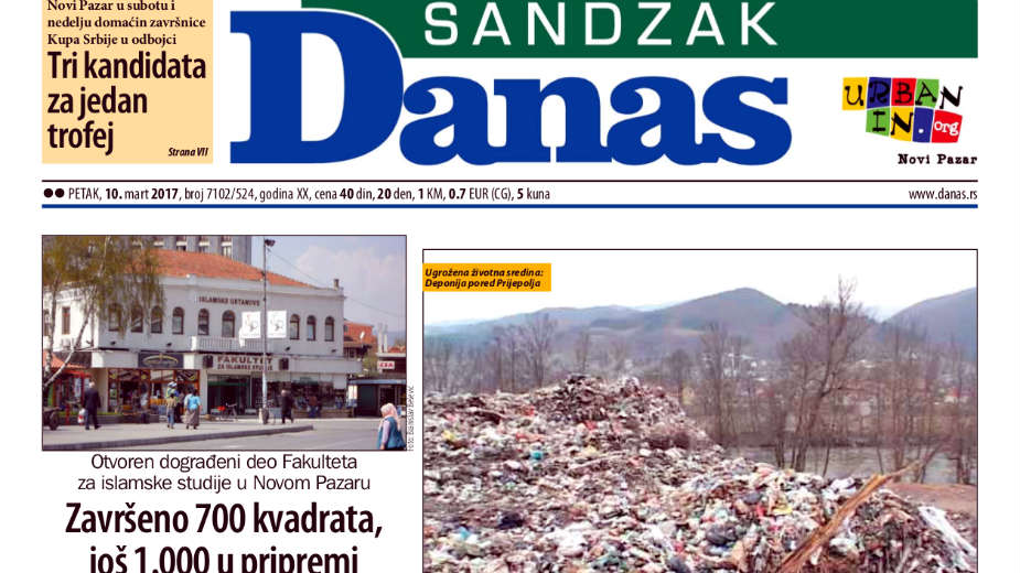 Sandžak Danas - 10. mart 2017. 1