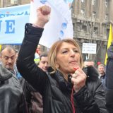 Štrajk Konfederacije slobodnih sindikata ispred Vlade 11