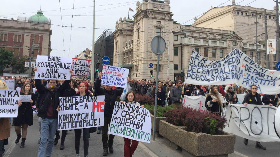 Završen 20. Protest protiv diktature, podrška Maršu za nauku 4