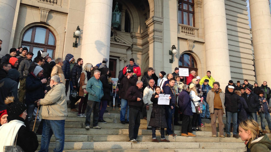 Završen 19. Protest protiv diktature, novo okupljanje ispred SANU (VIDEO) 1