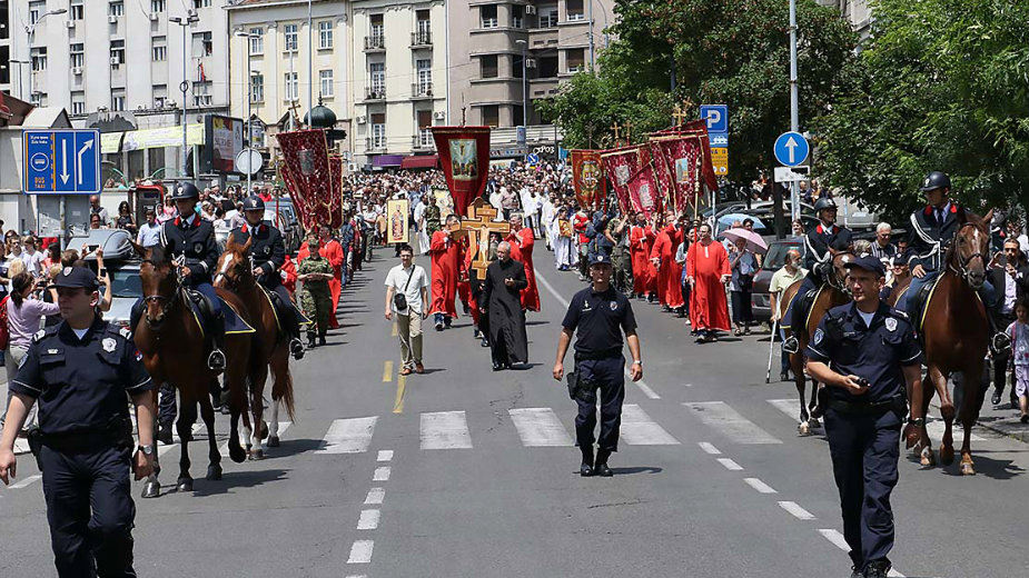 Beograd slavi Spasovdan, litija od 11 do 14 sati 1