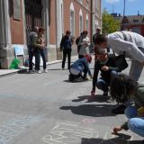 Protest u Vršcu: Nezadovoljstvo ispisano na trotoaru 1