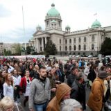 Protest protiv diktature na dan Vučićeve svečanosti 15