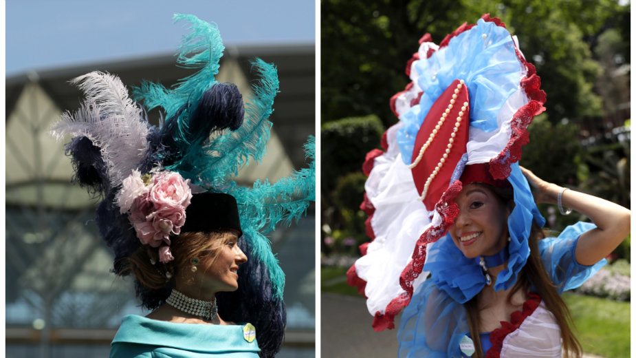 Neobični šeširi na konjičkim trkama u Askotu 2