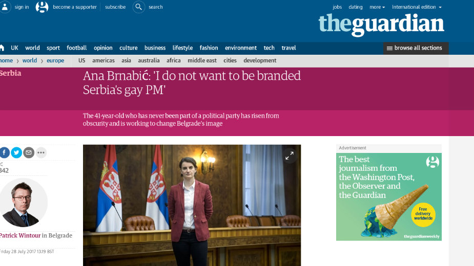 Brnabić u Gardijanu: Srbija se menja 1