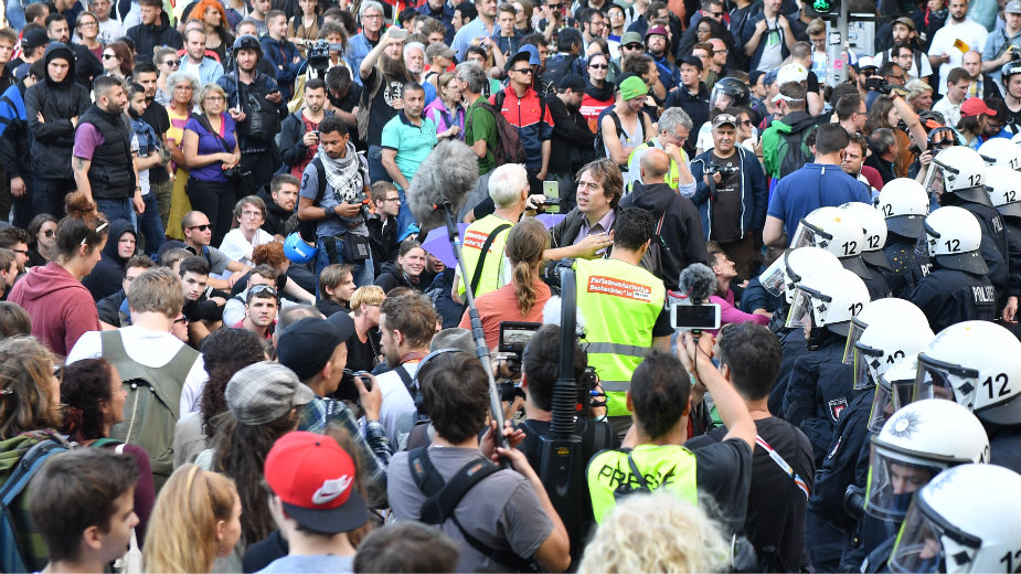 Treći dan protesta u Hamburgu 1