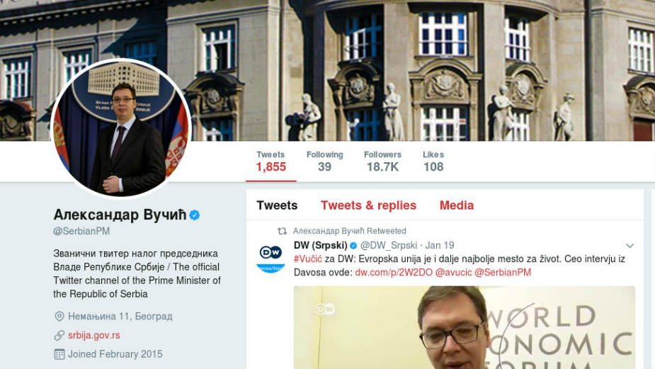 Vučić na Tviteru i dalje premijer, Nikolić predsednik 2 Vučić na Tviteru i dalje premijer, Nikolić predsednik 2