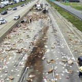 SAD: Autoput zatvoren zbog prosutih pica 11