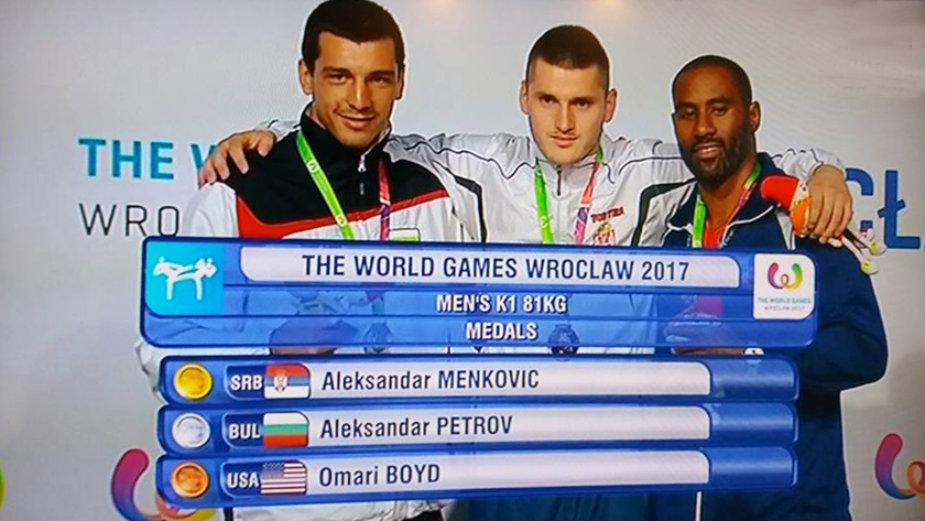Kik-boks: Menković osvojio zlato na Svetskim igrama 1