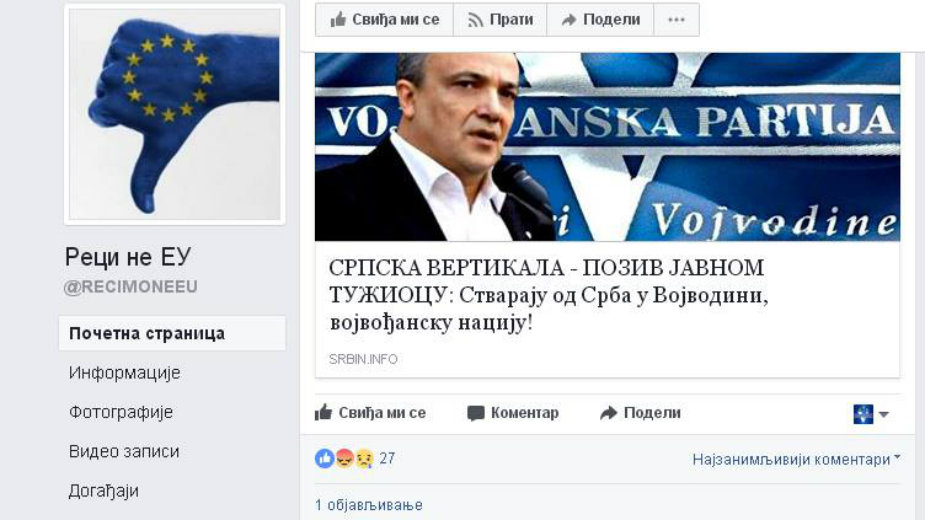 Otvorene pretnje predsedniku Vojvođanske partije 1 Otvorene pretnje predsedniku Vojvođanske partije 1