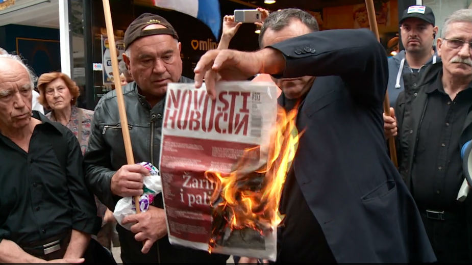 Spaljen srpski list, Dačić uputio protestnu notu Zagrebu 1