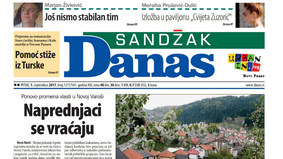Sandžak Danas - 1. septembar 2017. 1
