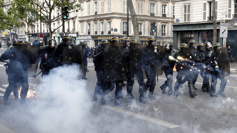 Protest protiv Makronovog zakona o radu 1