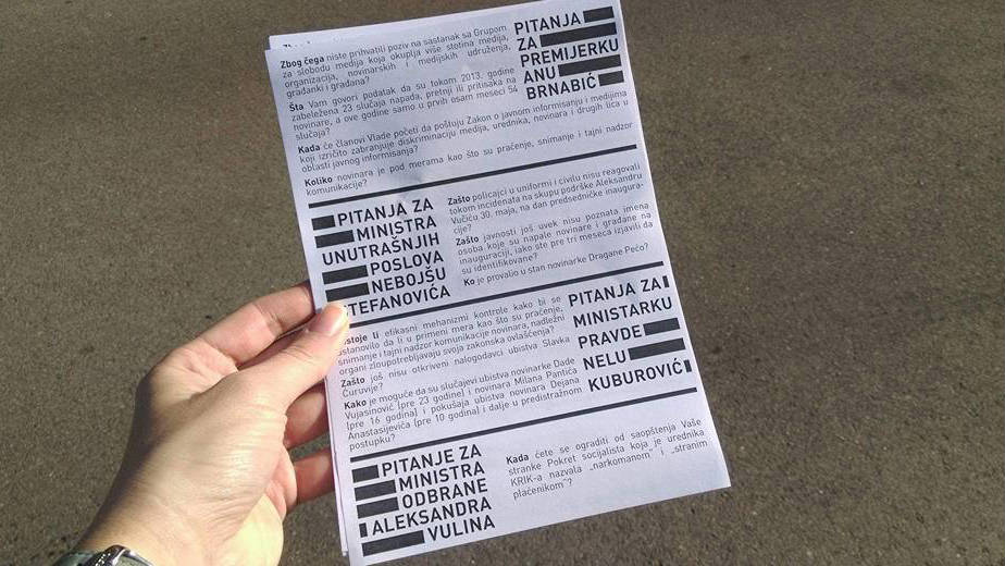 Grupa za slobodu medija: Poslanici, pitajte Vladu! 1