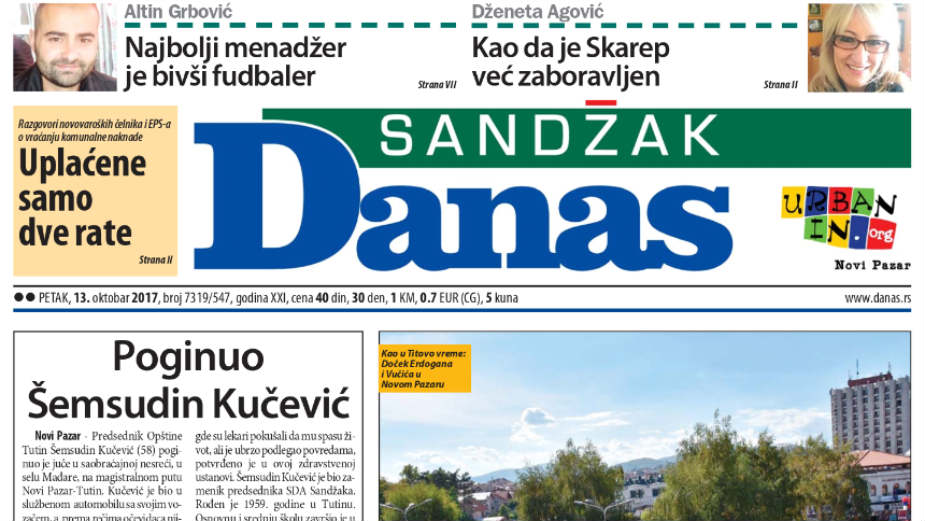 Sandžak Danas - 13. oktobar 2017. 1 Sandžak Danas - 13. oktobar 2017. 1