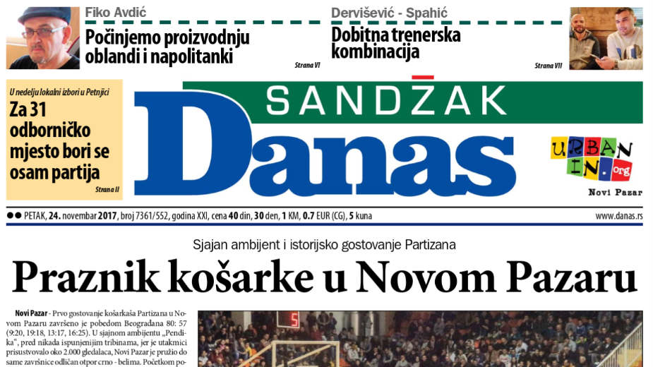 Sandžak Danas - 24. novembar 2017. 1