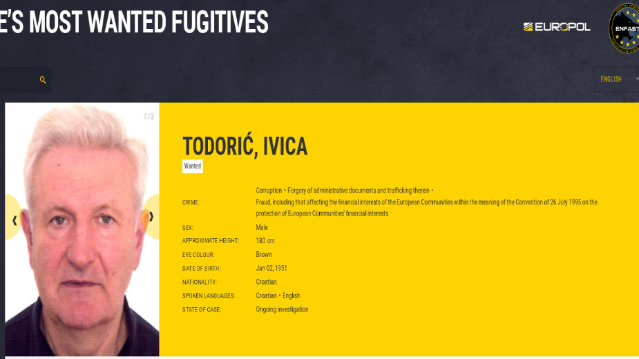 Todorić na listi Evropola 1