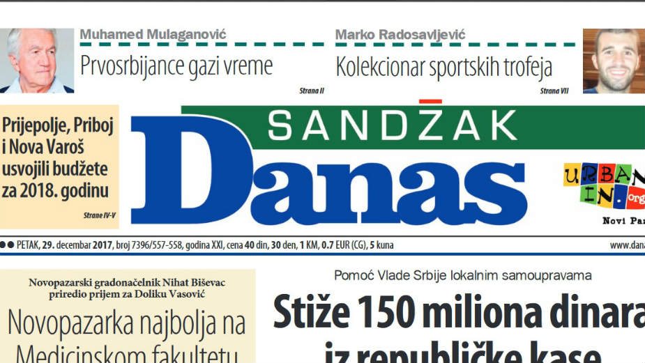 Sandžak Danas - 29. decembar 2017. 1 Sandžak Danas - 29. decembar 2017. 1