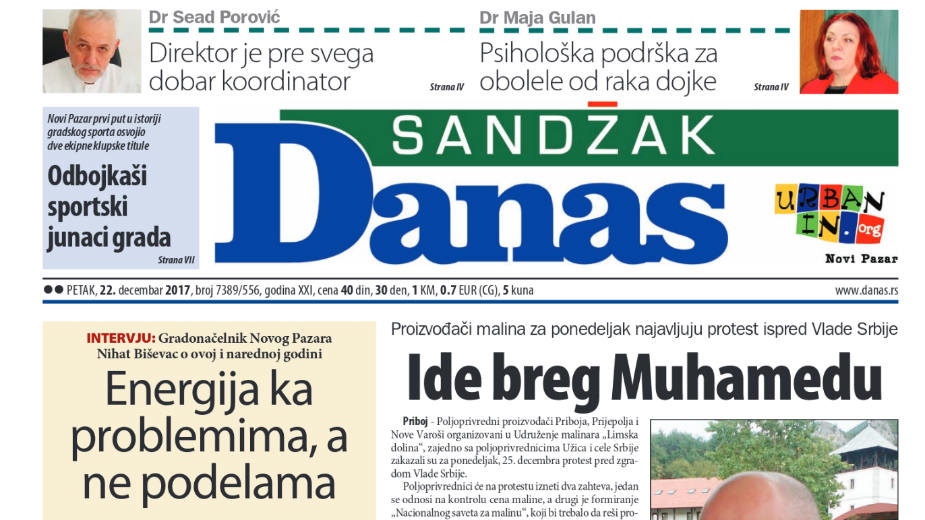 Sandžak Danas - 22. decembar 2017. 1
