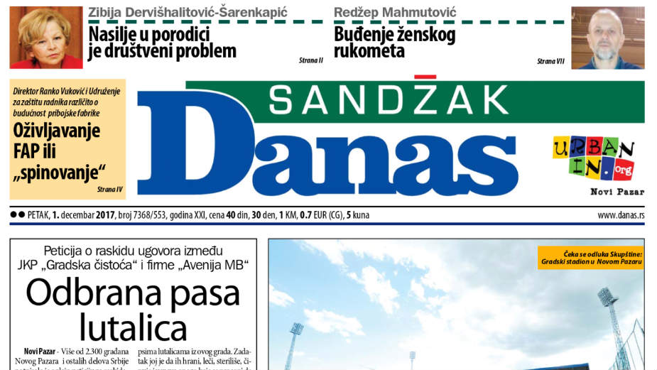 Sandžak Danas - 1. decembar 2017. 1