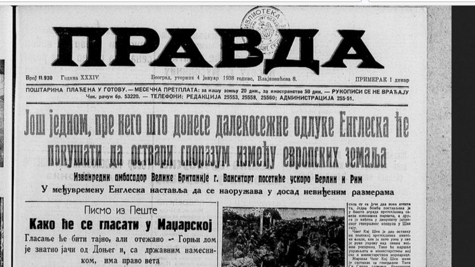 Šta su bile vesti u Srbiji 4. januara 1938. godine? 2