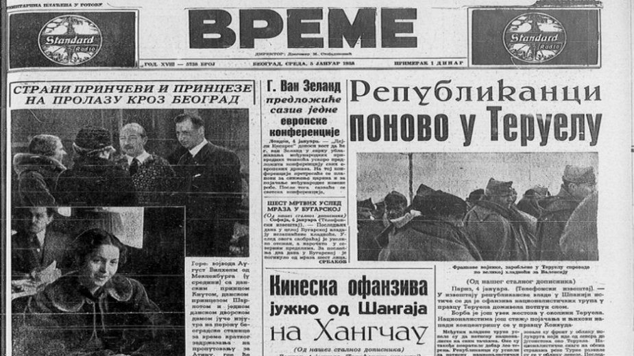 Šta su bile vesti u Srbiji 5. januara 1938. godine? 3 Šta su bile vesti u Srbiji 5. januara 1938. godine? 3
